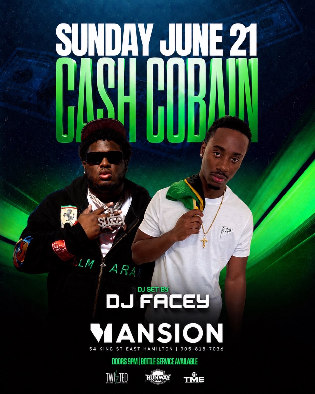 Cash Cobain Live event flyer