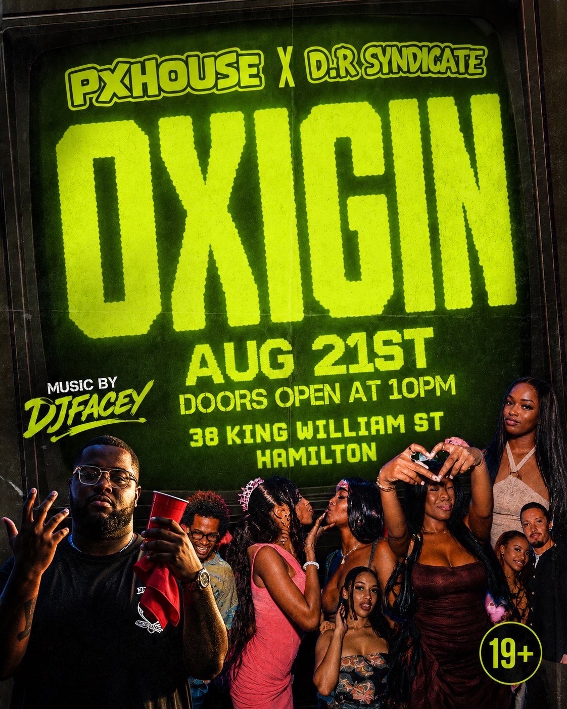 Oxigin event flyer